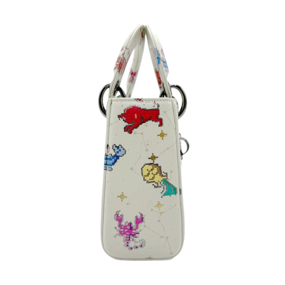 Dior leather Christian 2way Shoulder white Lady Bag